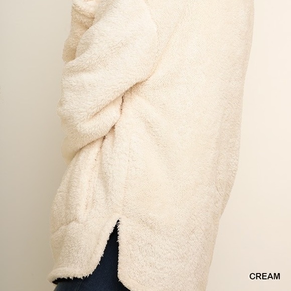 NWT Buttery Soft Faux Fur Sherpa Pullover Sweater - Picture 5 of 5